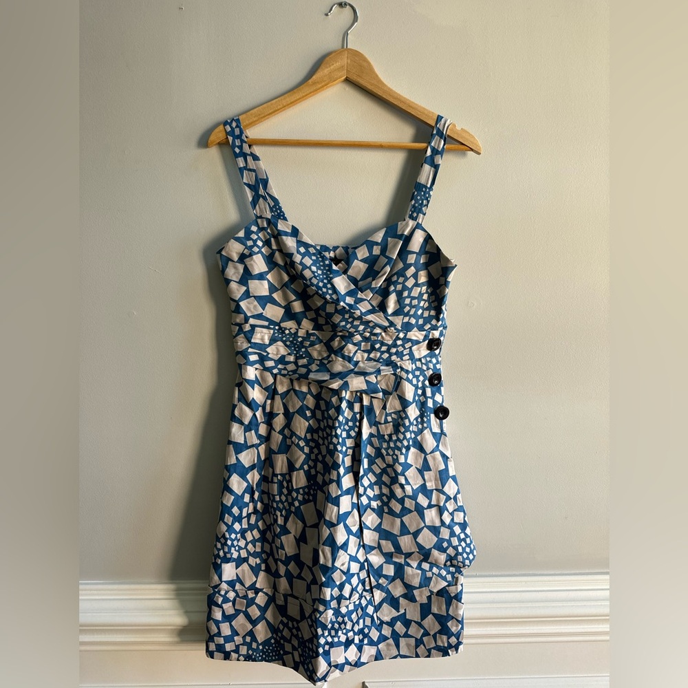 Marc by Marc Jacobs Blue Geometric Print Dress – Size 6